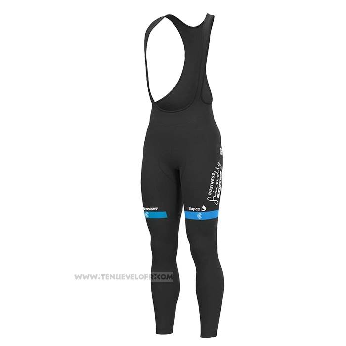 2023 Maillot Cyclisme Bahrain Victorious Rouge Noir Manches Longues et Cuissard